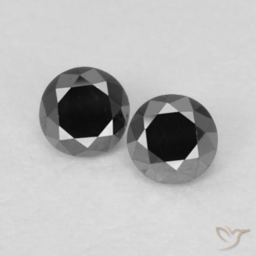 0.10ctw Naturel Noire Diamant, Tour, Opaque