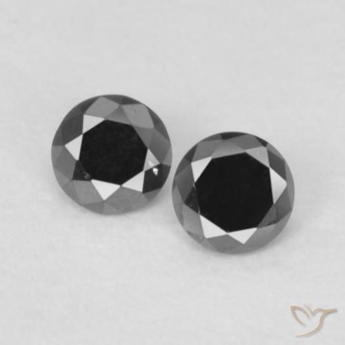 0.10ctw Naturel Noire Diamant, Tour, Opaque