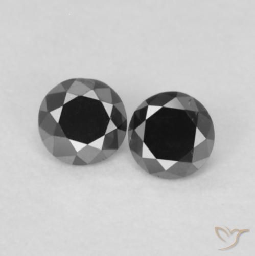 0.10ctw Naturel Noire Diamant, Tour, Opaque