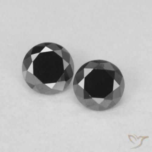 0.09ctw Naturel Noire Diamant, Tour, Opaque