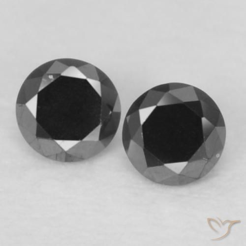 0.07ctw Naturel Noire Diamant, Tour, Opaque