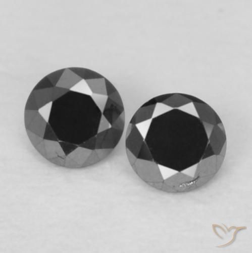 0.07ctw Naturel Noire Diamant, Tour, Opaque