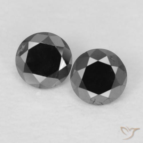 0.07ctw Naturel Noire Diamant, Tour, Opaque