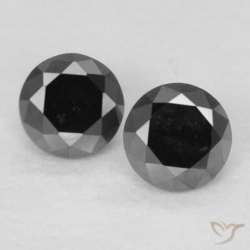 0.09ctw Naturel Noire Diamant, Tour, Opaque