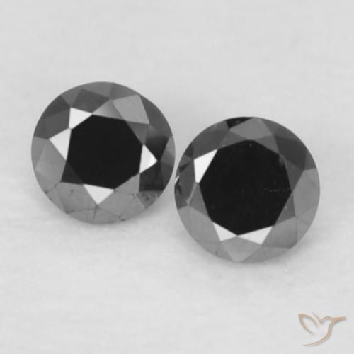 0.09ctw Naturel Noire Diamant, Tour, Opaque