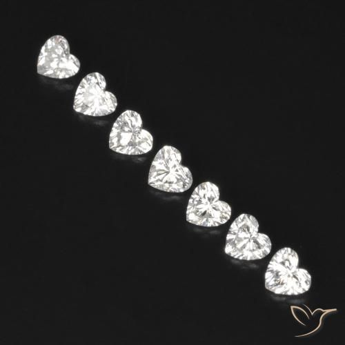 0.53ctw Naturel F Diamant, Cœur, VVS