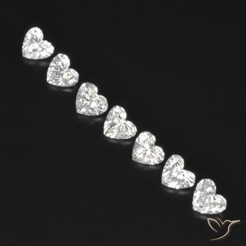 0.56ctw Naturel F Diamant, Cœur, VVS