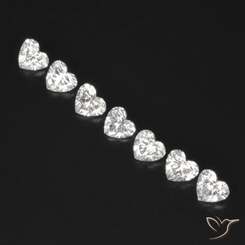 0.53ctw Naturel F Diamant, Cœur, VVS