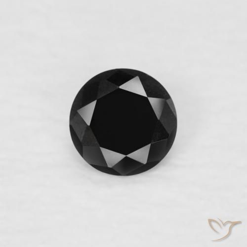 0.05ct Naturel Noire Diamant, Tour, Opaque