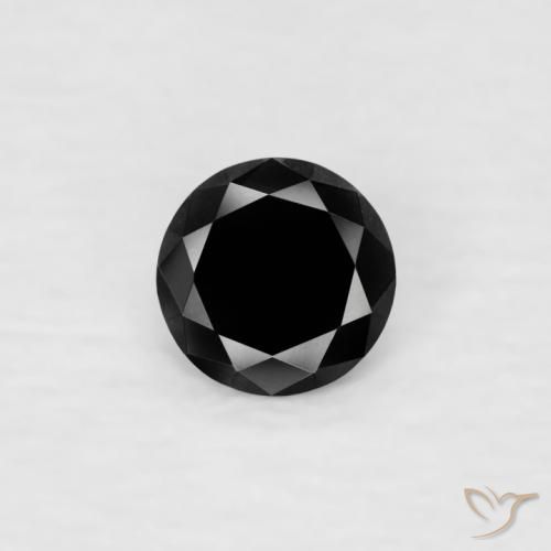 0.06ct Naturel Noire Diamant, Tour, Opaque