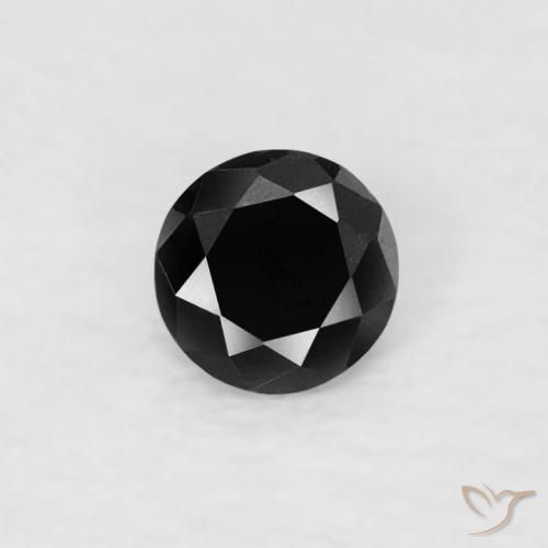 0.07ct Naturel Noire Diamant, Tour, Opaque