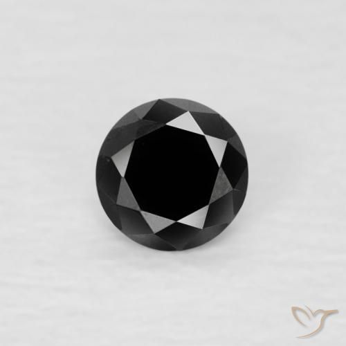 0.06ct Naturel Noire Diamant, Tour, Opaque
