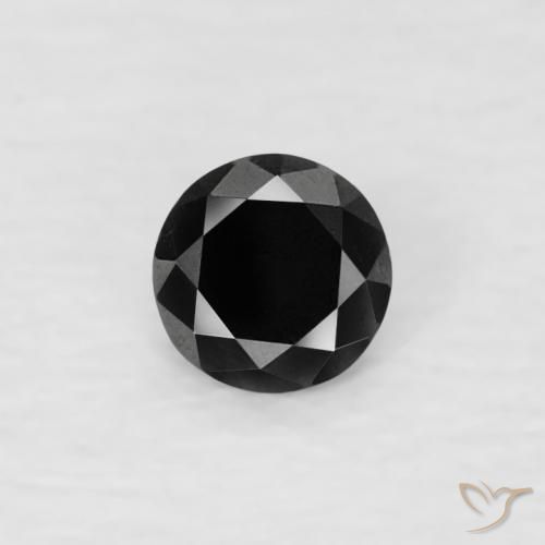 0.07ct Naturel Noire Diamant, Tour, Opaque