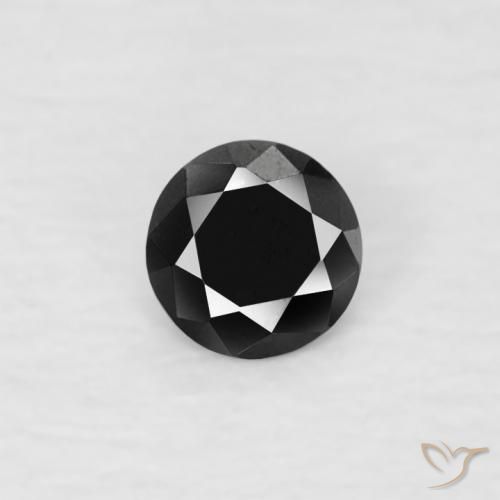 0.06ct Naturel Noire Diamant, Tour, Opaque