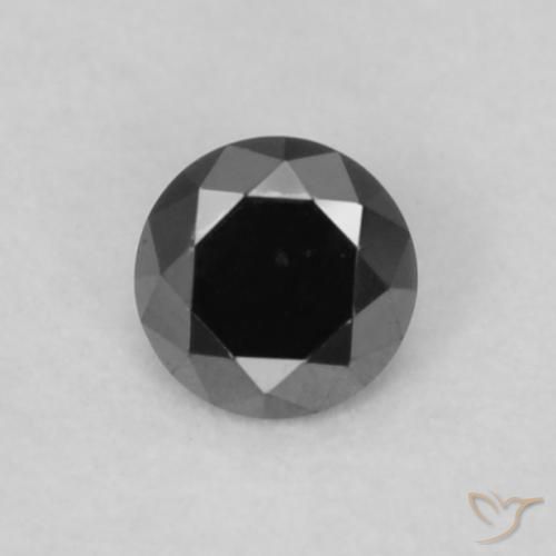 0.07ct Naturel Noire Diamant, Tour, Opaque