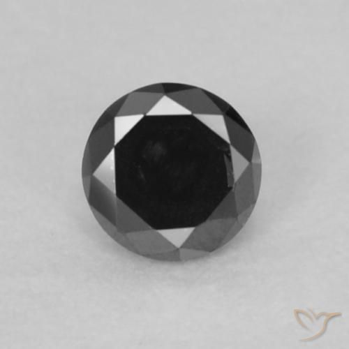 0.07ct Naturel Noire Diamant, Tour, Opaque