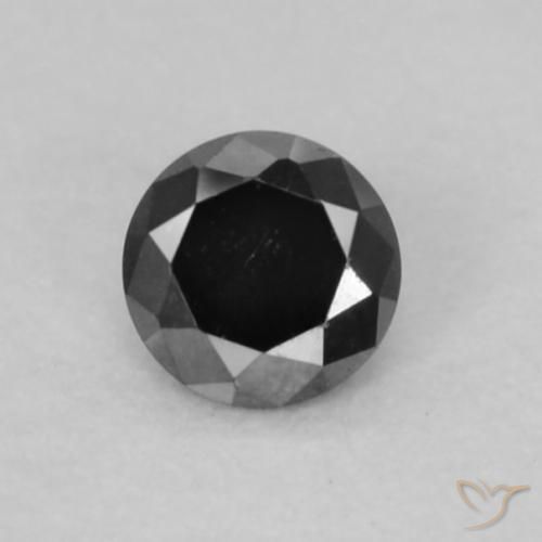 0.07ct Naturel Noire Diamant, Tour, Opaque