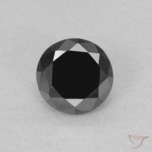 0.07ct Naturel Noire Diamant, Tour, Opaque