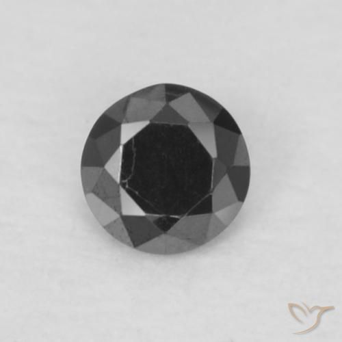 0.06ct Naturel Noire Diamant, Tour, Opaque