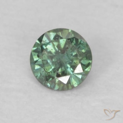 Diamant Vert naturelle Tour, 0.05 ct, VS