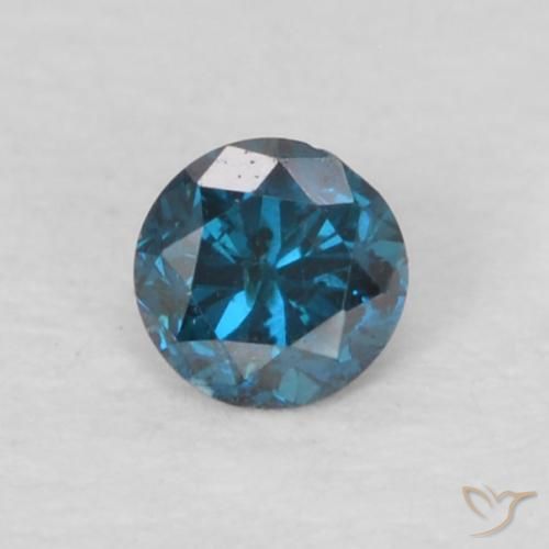 0.07ct Naturel Bleu Diamant, Tour, VS-SI