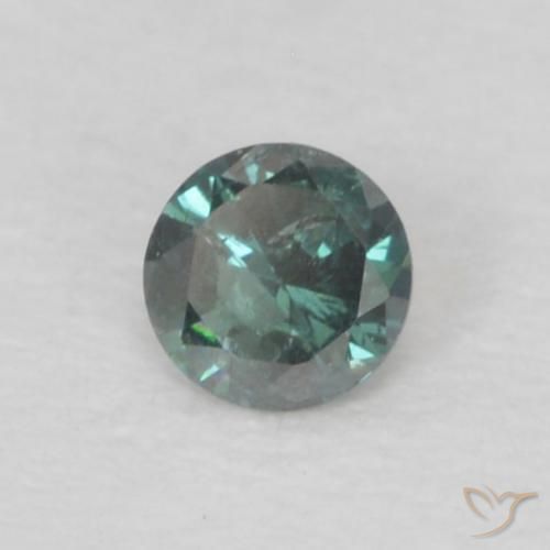 Diamant Vert naturelle Tour, 0.04 ct, VS-SI