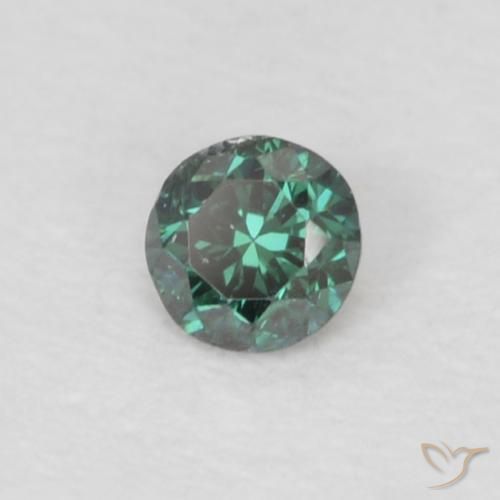 Diamant Vert naturelle Tour, 0.05 ct, VS-SI