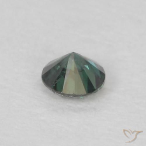 Diamant Vert naturelle Tour, 0.05 ct, VS-SI