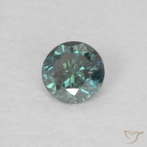 Diamant Vert naturelle Tour, 0.03 ct, VS-SI