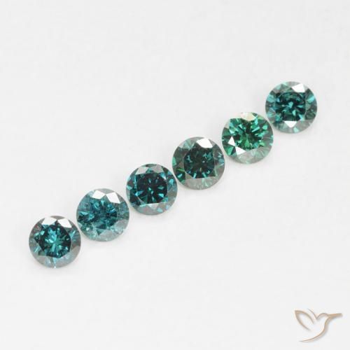 Diamant Vert naturelle Tour, 0.05 ct, VVS-VS