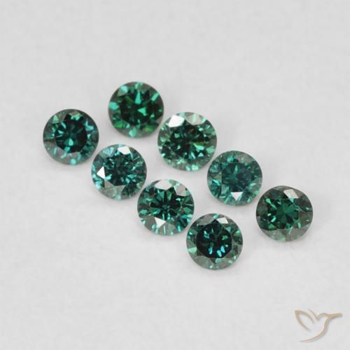 0.02ct Naturel Vert Diamant, Tour, VVS-VS