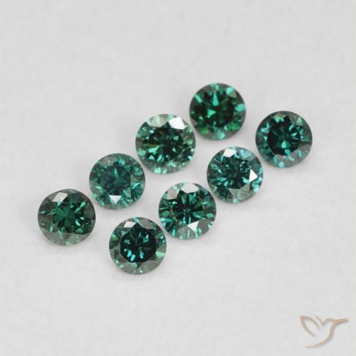 Diamant Vert naturelle Tour, 0.02 ct, VVS-VS