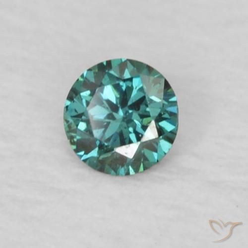 Diamant Vert naturelle Coupe roude, 0.05 ct, VVS