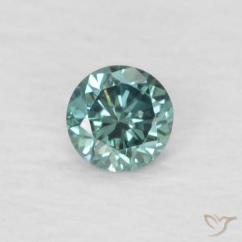 0.04ct Naturel Menthe verte Diamant, Tour, VVS-VS