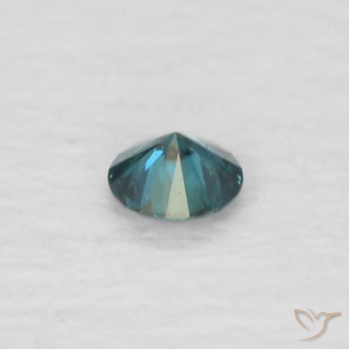 Diamant bleue naturelle coupe roude, 0,03 ct, VVS-VS