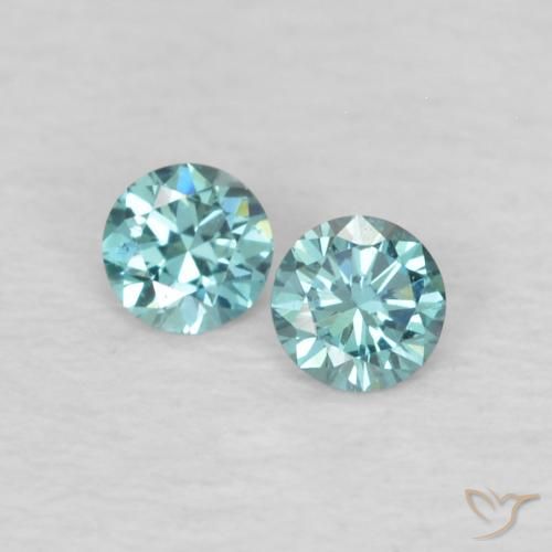 Achetez naturel 0,09ct bleue diamant gems, coupe roude, en provenance inde chez gemselect. en stock, livraison internationale!