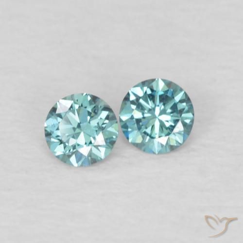 Achetez naturel 0,09ct bleue diamant gems, coupe roude, en provenance inde chez gemselect. en stock, livraison internationale!