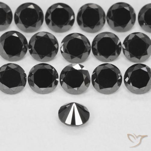 Diamant Noire naturelle Tour, 0.14 ct, Opaque