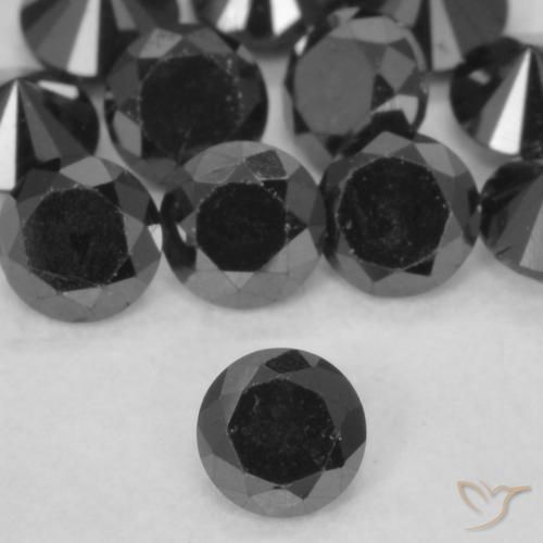 0.11ct Naturel Noire Diamant, Tour, Opaque