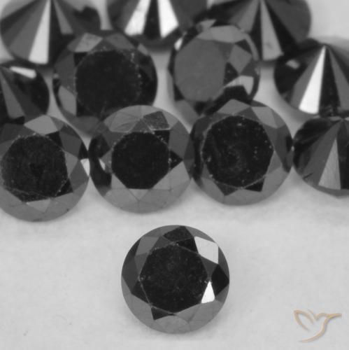Diamant Noire naturelle Tour, 0.11 ct, Opaque