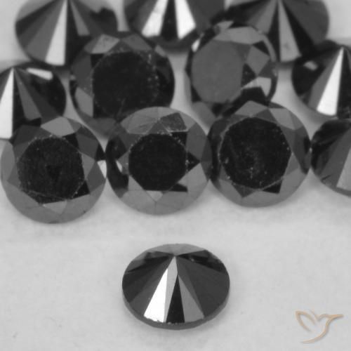 Diamant Noire naturelle Tour, 0.11 ct, Opaque