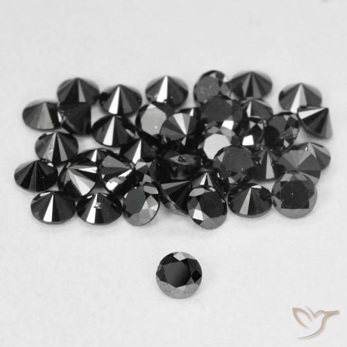 Diamant Noire naturelle Tour, 0.07 ct, Opaque