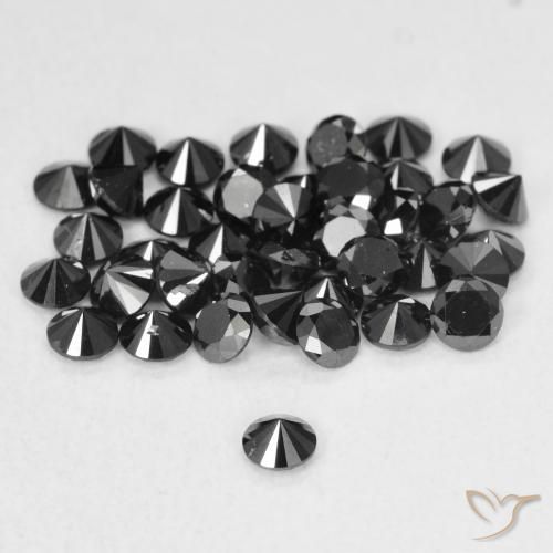 Diamant Noire naturelle Tour, 0.07 ct, Opaque