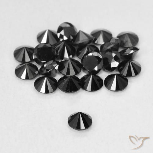 Diamant Noire naturelle Tour, 0.07 ct, Opaque