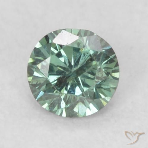0.09ct Naturel Menthe verte Diamant, Tour, SI
