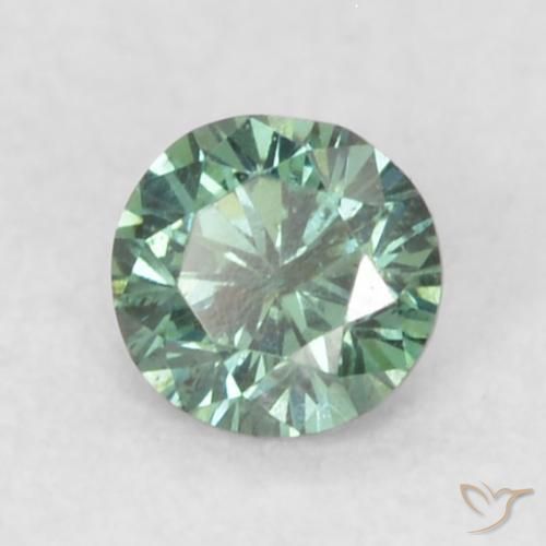 Diamant Menthe verte naturelle Tour, 0.09 ct, SI
