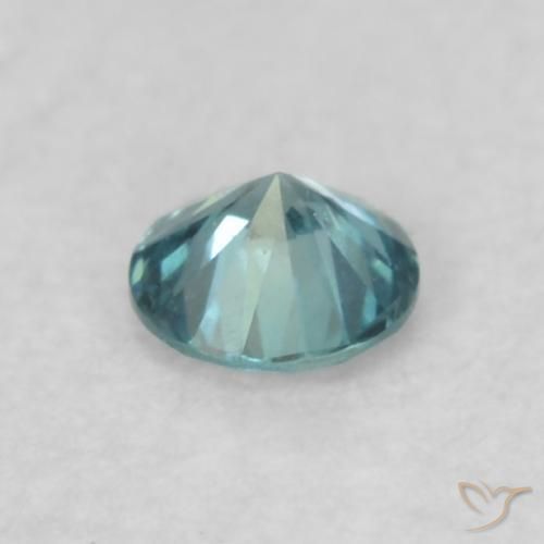 Diamant Bleu naturelle Coupe roude, 0.07 ct, VVS-VS