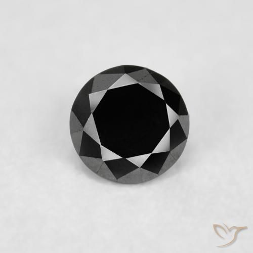 0.03ct Naturel Noire Diamant, Tour, Opaque