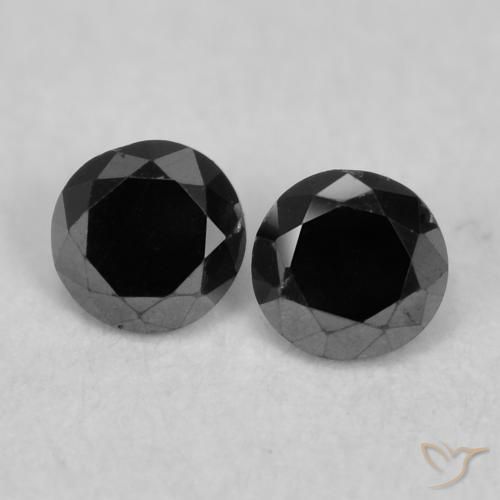 0.10ctw Naturel Noire Diamant, Tour, Opaque