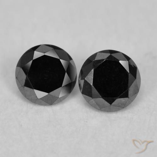 0.09ctw Naturel Noire Diamant, Tour, Opaque